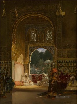 Jean Joseph Benjamin Constant Painting - In the Sultan Palace Jean Joseph Benjamin Constant Orientalist